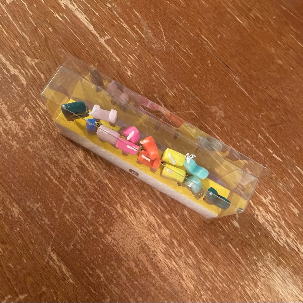 Happy birthday sparkly letter candles